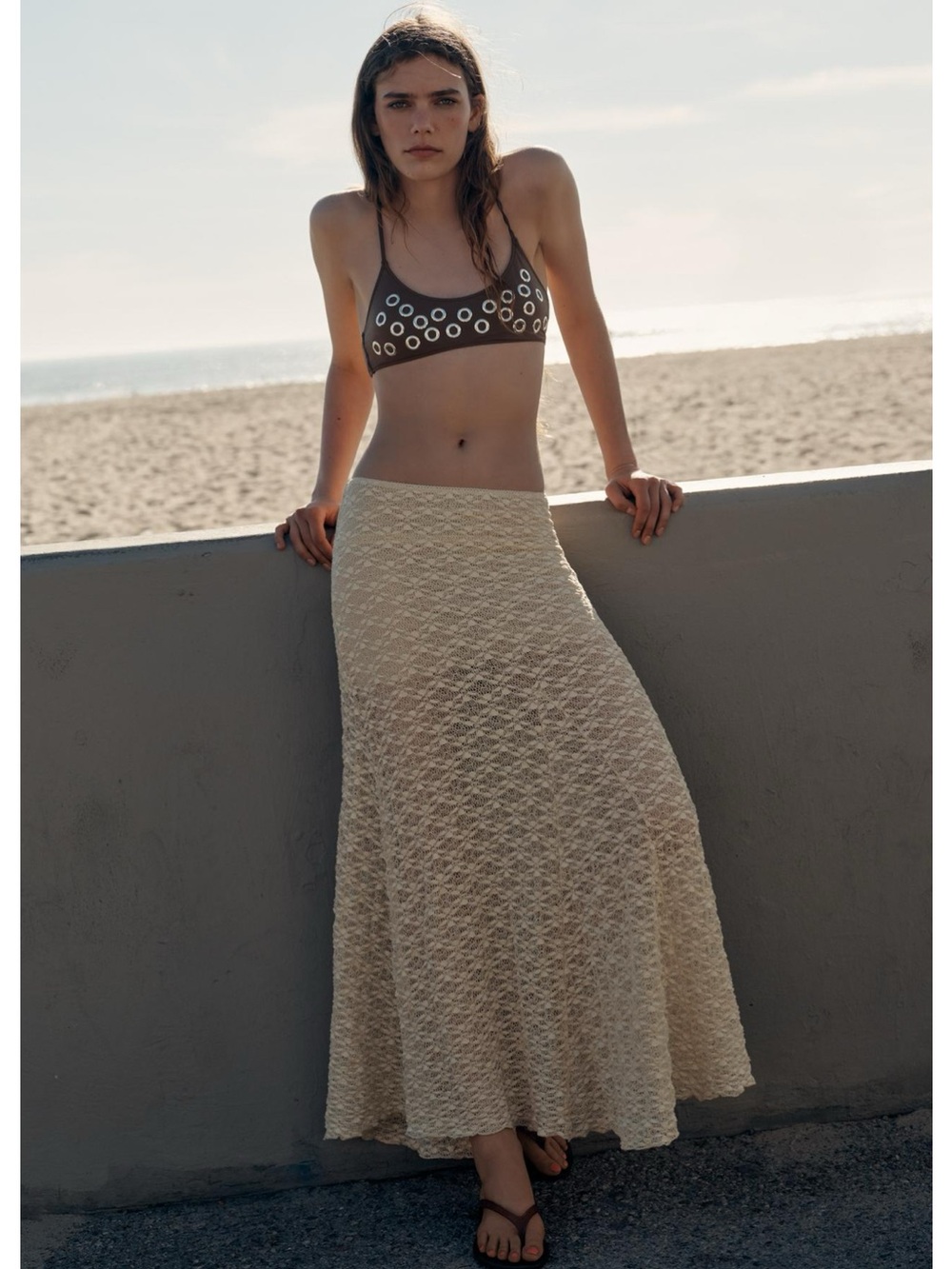 Zara Long Lace Skirt NWT